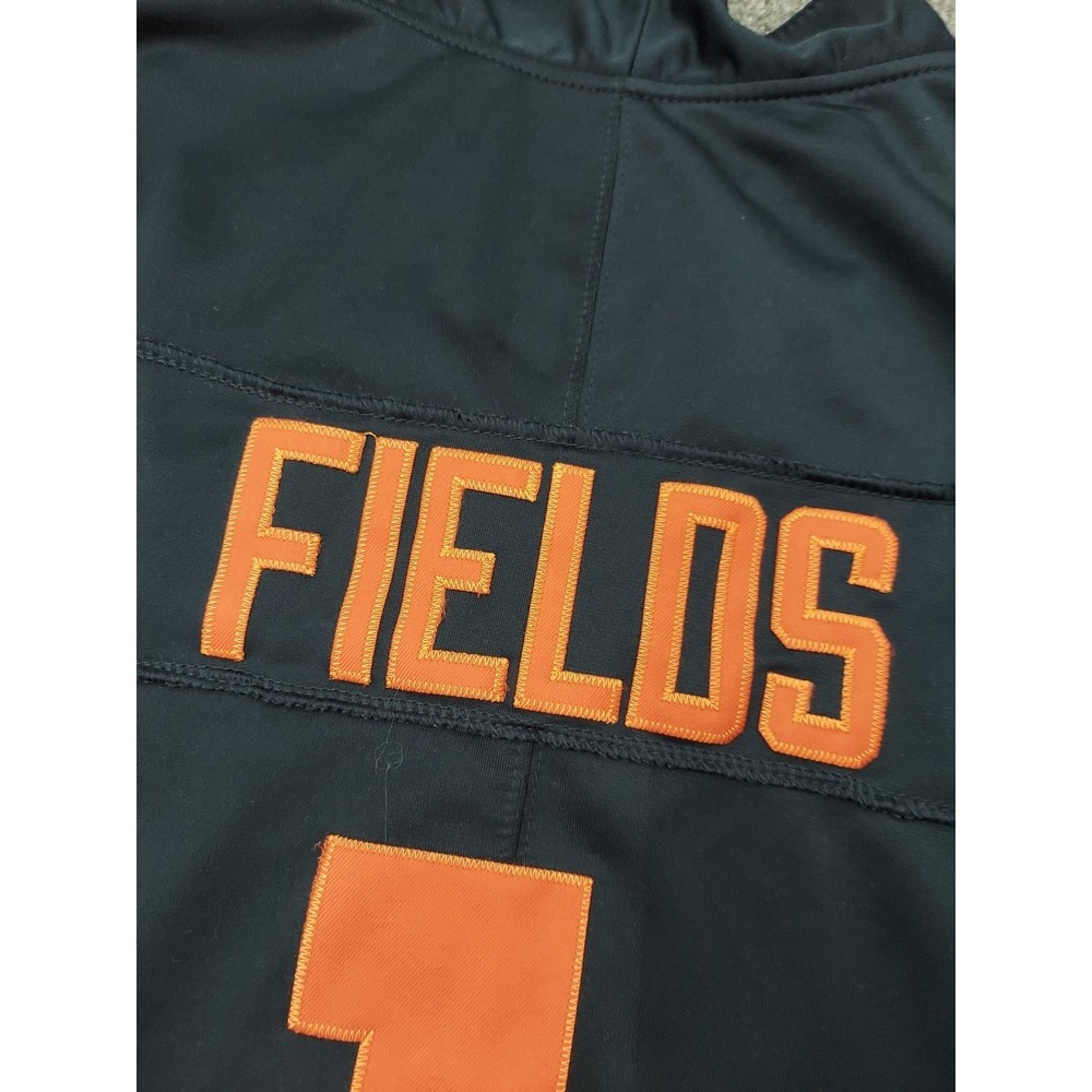 Chicago Bears Justin Fields Nike NFL Jersey Mens Large #1 Blue Swoosh - Picture 12 of 13